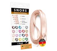 SNORS SATIN Schnürsenkel flach 20 Farben 75-130cm - Satinband Senkel | 1 Paar Flachsenkel aus Deutschland - reißfest, zugstabil, waschbar, edel, Laces für Sneaker, Kinder- und Damenschuhe