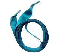 SNORS SATIN Schnürsenkel flach TÜRKIS 75cm 10mm - reißfest, zugstabil, waschbar, glänzend, edel, Sneaker, Kinderschuhe, Damenschuhe Seidenband