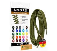 SNORS Schnürsenkel flach Khaki 75cm, flexible Schuhbänder, 6mm