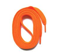 SNORS SCHNÜRSENKEL flach NEON ORANGE 75cm, reißfest, Made in Germany, universelle Flachsenkel aus Polyester für Sportschuhe Sneaker Turnschuhe und Kinderschuhe - ÖkoTex, 6mm breit