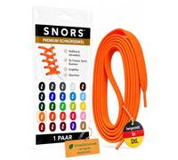 SNORS Schnürsenkel flach Neonorange 75cm, flexible Schuhbänder, 6mm