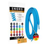 SNORS Schnürsenkel flach Türkis 75cm, flexible Schuhbänder, 6mm