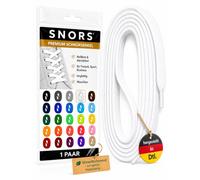 SNORS Schnürsenkel flach Weiß 75cm, flexible Schuhbänder, 6mm