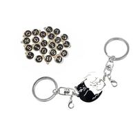 Snorvixre Eleganter schwarz weißer Katzen Schlüsselanhänger für Paare, Edelstahl Design mit anpassbaren Buchstaben, ideal als Alltagsaccessoire Schöner Paar Schlüsselanhänger