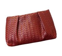 Snorvixre Gewebte Damen Abendtasche PU Leder Geldbörse Knödel Gerüscht Für Party Hochzeit Elegante Handtaschen Zum Pendeln Einkaufen Damen Gewebte Abendtasche