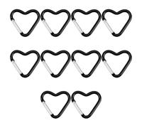 Snorvixre Heart Designs Karabiner Schlüsselanhänger, 10 Stück, für den vielseitigen Einsatz auf Reisen und Outdoor Aktivitäten, für den täglichen Gebrauch, Metall Schlüsselanhänger Haken