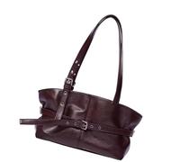 Snorvixre Modische, übergroße PU Einkaufstasche, verstärkter Riemen aus Stoff, geräumige Tragetasche für Einkäufe, Geschäftsreisen, Reisetaschen