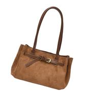 Snorvixre Vintage Umhängetasche aus weichem Wildleder, Handtasche für und Winter, stilvolle Arbeitstasche für Damen und Mädchen, Retro Unterarm Geldbörse