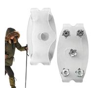 Snow Cleats - Clear Anti Slip Claws Secure Winter Traction | Flexible TPE Frame with Metal Grip Points, Ice Walking Support for Men Women Hiking Climbing Fishing Golf Roofing Mountaineering Outdoor