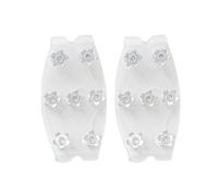 Snow Traction Covers - Seven Point Crystal Grip Spikes, Stretch Fit Ice Shoe Chains, Lightweight Anti Skid Walk Assist | Secure Cold Weather Mobility Solution For Trail City Streets Exercise