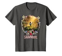 Snow White Schneewittchen Filmplakat Blumen Märchen T-Shirt, Kinder, Anthrazit, 140