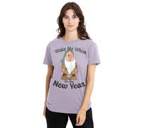 Snow White Sleepy, Wake Me When It's The New Year Ladies T Shirt, Lavendar, XX-Large