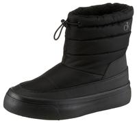 Snowboots CALVIN KLEIN JEANS "VULC FLATF SNOWBOOT NYLON MIX MG", Damen, Gr. 40, schwarz, Lederimitat, Nylon, unifarben, Basic, Schuhe Snowboots, Winterboots, Winterstiefelette, Warmfutter, mit CK-Logo