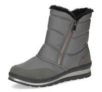 Snowboots CAPRICE, Damen, Gr. 39, grau, Synthetik, Schuhe Snowboots, Keilabsatz, Outdoorboots, Kurzstiefel mit Fellimitat am Schaftrand (13897553-39) grau