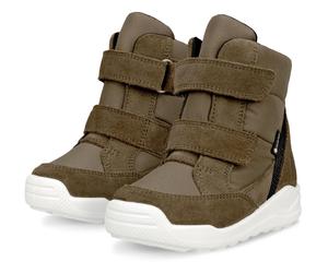 Snowboots ECCO "Winterstiefel URBAN MINI", Baby, Gr. 26, grün (khaki), Textil, Veloursleder, Schuhe Snowboots, Winterboots, Klettstiefel, Winterstiefel mit Klettriemchen, GORE-TEX (23516662-26) khaki