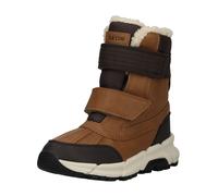 Snowboots GEOX "Geox Stiefel Lederimitat/Textil", Mädchen, Gr. 38, braun (dunkelbraun, braun), Lederimitat, Textil, Schuhe Snowboots (32460566-38) dunkelbraun, braun