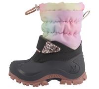 Snowboots LURCHI "Fanty", Mädchen, Gr. 34, grau (grau, rainbow), Synthetik, Textil, Schuhe Snowboots, Winterboots mit buntem Schaft, Größenschablone zum Download (56281604-34) grau, rainbow
