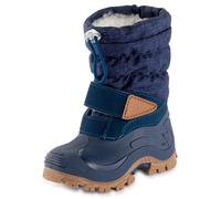 Snowboots LURCHI "Finn", Mädchen, Gr. 26, blau (navy, gemustert), Synthetik, Textil, Schuhe Snowboots, Winterboots mit Schurwolle, Größenschablone zum Download (86474465-26)