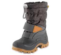 Snowboots LURCHI "Finn", Mädchen, Gr. 26, braun (grau, gemustert), Synthetik, Textil, Schuhe Snowboots, Winterboots mit Schurwolle, Größenschablone zum Download (23481961-26) grau, gemustert