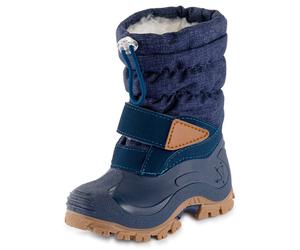 Snowboots LURCHI "Finn", Mädchen, Gr. 36, blau (navy, gemustert), Synthetik, Textil, Schuhe Snowboots, Winterboots mit Schurwolle, Größenschablone zum Download (86474465-36) navy, gemustert
