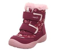 Snowboots SUPERFIT "CRYSTAL WMS: Mittel", Mädchen, Gr. 30, rosa (dunkelrot, rosa), Leder, Polyester, Schuhe Snowboots, Snowboots mit GORE TEX-Membran, Größenschablone zum Download (57135259-30) dunkel