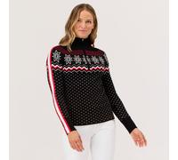 Snowhut Zip Neck Strickpullover Damen - black - M