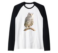 Snowy Owl T-Shirt Große weiße Eule Raglan