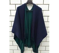 SNPP Poncho Cape Winter Warm Für Damen,Herbst-Winter-Warmer Gestrickter Umkehrbarer Schlitz-Großer Schal-Umhang-Damen-Art- Und Weisequasten-Wilder Poncho Für Hochzeits-Abend-Partei-Reisen Dunkelgrün