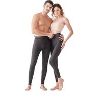 SNUGSHEEP Thermounterwäsche für Herren und Damen, 97 % Kaschmir, Winter-Leggings, Unterhose, lange Unterhose, Wolle, schweres Gewicht, Herren Dickes Dunkelgrau, XXL