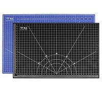 Snyderline Schneidematte A1 60x90 cm Blau/Schwarz - Selbstheilende Cutting Mat A1, 5-lagig & schnittfest, beidseitig bedruckt, extra große Bastelunterlage & Schneideunterlage für Nähen, Modellbau