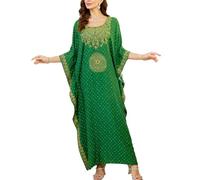 Snyemio Damen Strandkleid Bohemian Strand Kaftan Maxi Lang Bunte Große Größen Sommerkleid,Farbe 2,Einheitsgröße