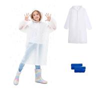 SNZ Regenponcho, Wiederverwendbar Wasserdicht Regencape Kinder Mit 2 Paare Schuhüberzieher Einweg, Eva Atmungsaktiv Regenjacken Kinder für Mädchen Jungen Wandern und Auf dem Weg zur Schule