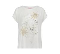 so cosy - Kurzes T-Shirt mit Print beige/weiß - Gr. - 46