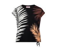 so cosy - T-Shirt mit grafischem Print braun/schwarz - Gr. - 40