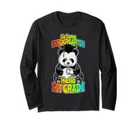 So Long Kindergarten Hello 1st Grade Lustiger Happy Panda Bär Langarmshirt