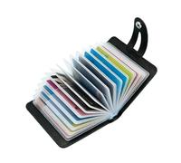 SOARFLY Kartenetui 40 Karten Schwarz, Großes Kreditkartenetui mit Druckknopf, Kartenhalter für Damen und Herren, Card Organizer für viele Kreditkarten, Ohne Münzfach