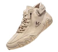 Sobzia Barfußschuhe Herren Leder, Barfuss Schuhe Wasserdicht Wildleder Barefoot Shoes Wanderschuhe Breite Füße Waterproof Stiefeletten Outdoor Schuhe Ergonomische Joggingschuhe Boots