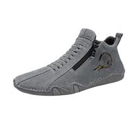 Sobzia Barfußschuhe Herren Leder, Barfuss Schuhe Wasserdicht Wildleder Outdoor Schuhe Wanderschuhe Breite Füße Waterproof Stiefeletten Barefoot Shoes Ergonomische Boots Sneaker