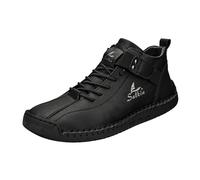 Sobzia Barfußschuhe Herren Leder, Barfuss Schuhe Wasserdicht Wildleder Stiefeletten Outdoor Schuhe Waterproof Barefoot Shoes Wanderschuhe Breite Füße Ergonomische Sneaker Angelschuhe