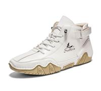 Sobzia Barfußschuhe Herren Leder, Barfuss Schuhe Wasserdicht Wildleder Wanderschuhe Breite Füße Outdoor Schuhe Ergonomische Stiefeletten Barefoot Shoes Orthopädische Angelschuhe Joggingschuhe