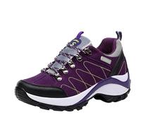 Sobzia Laufschuhe Wasserdicht Damen,Wanderschuhe Damen Wasserdicht rutschfeste Bergschuhe Outdoor Schuhe Leichte Trekkingschuhe Halbschuhe Breite Füße Turnschuhe Laufschuhe (Lila,37)