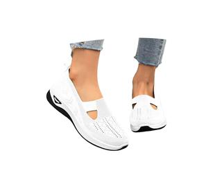 Sobzia Medicus Schuhe,Orthopädische Schuhe Damen Weite H Walkingschuhe Turnschuhe Leichte Bequem Elegant Sneaker Stoffschuhe Hallux Valgus Sommer Sommerschuhe Schlupfschuhe (Weiß,37)