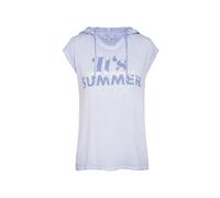 Kapuzenshirt SOCCX, Damen, Gr. S, blau, Material: 100% Baumwolle, bedruckt, casual, regular fit normal, ohne Ärmel, Shirts, aus Baumwolle (48744201-S) blau