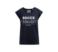 SOCCX Damen Ärmelloses Shirt mit Logo Prints