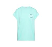 Sweater SOCCX, Damen, Gr. XL/XXL, blau (aqua splash), Material: 100% Baumwolle, bestickt, relaxed fit, Rundhals, eingesetzt gerader Abschluss, Sweatshirts, mit überschnittenen Schultern (41623837-XL)