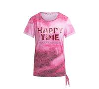 Rundhalsshirt SOCCX, Damen, Gr. L, smooth rose, Material: Grundmaterial: 100% Polyester, Ausbrenner: 100% Viskose, bedruckt, regular fit normal, eingesetzt gerader Abschluss, Shirts Rundhalsshirt, mit