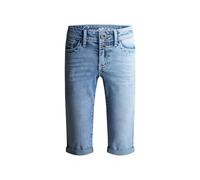 Regular-fit-Jeans SOCCX, Damen, Gr. 33, Kurz, sun and sand blau, Denim/Jeans, Material: 68% Baumwolle, 30% Polyester, 2% Elasthan, Zusatz: Enthält nichttextile Teile tierischen Ursprungs (Badge), Abri