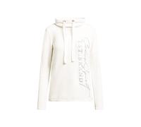 SOCCX Damen Chenille-Pullover mit hohem Kragen und Artwork Ivory, S