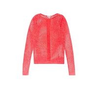 SOCCX Damen Chenille-Pullover mit U-Bootausschnitt Juicy Coral M