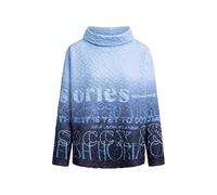 SOCCX Damen Cloqué-Sweatshirt Dip Dye mit Artworks Blue Heaven, XL/XXL